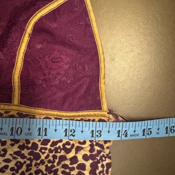 FREE PEOPLE Cheetah Lace Purple Gold Women’s SZ SM Boho Bohemian Slip Dress EUC - Picture 6 of 16
